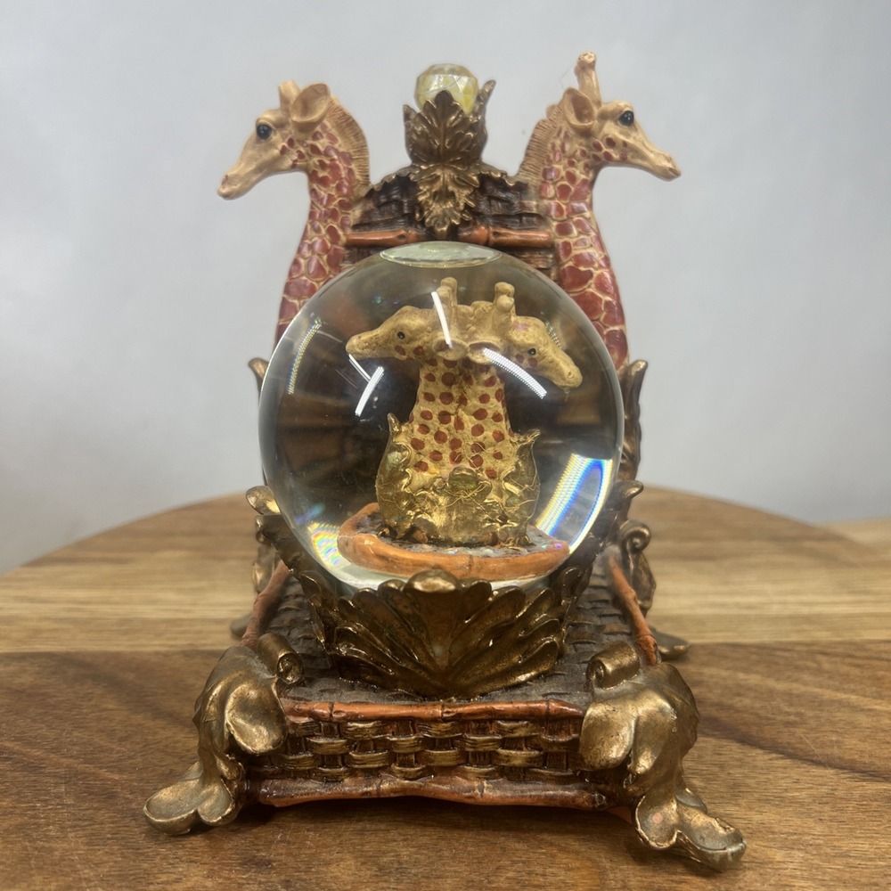 3.5"H Giraffe Glitter Snow Globe‎ Statue Fantasy Decoration Figurine Room Decor